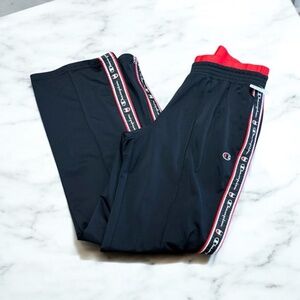 Champion, Woman, Sports pants, Black, Size M, Resorted waist, Branded stripe.!